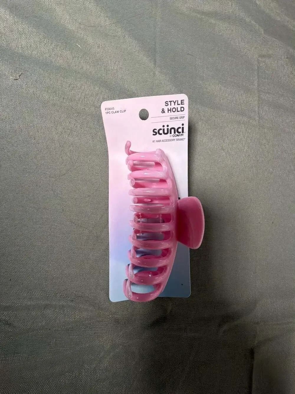 Scunci by Conair Claw Clips, Style & Hold Secure Grip, Pink - 1 Count - .com,